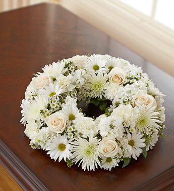 Cremation Wreath - White