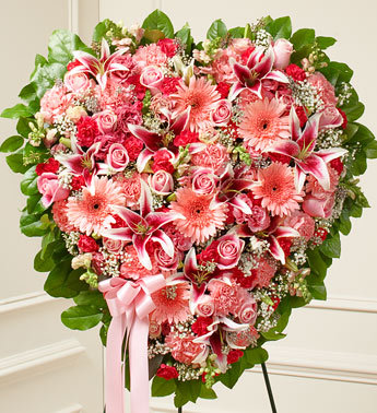Pink Flower Heart