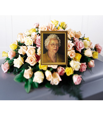 Mixed Rose Half Casket Spray