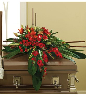 In His Honor Casket Spray