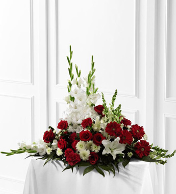 The FTD Crimson And White Arrangement