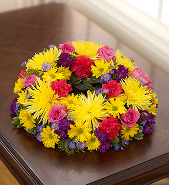 Cremation Wreath Multicolor Bright