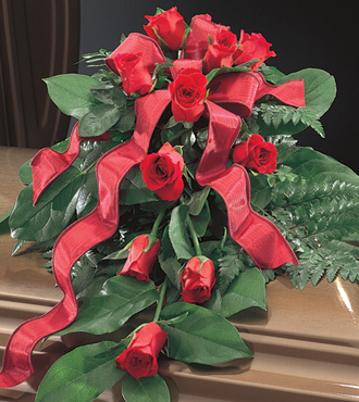 Casket Scarf Red Roses