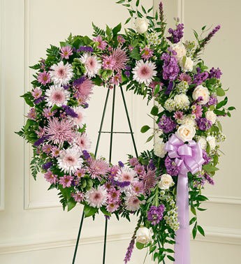 Serene Blessings Standing Wreath Bright - Lavender