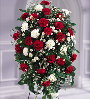 The FTD Crimson White Standing Spray